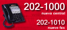 Nueva Central - 202 1000 y Nuevo Fax - 202 1010